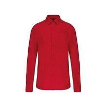 Camisa popelina manga larga hombre Rojo 3XL