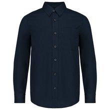 Camisa popelina de manga larga para niños Navy 6/8 ans