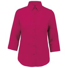 Camisa popelina media manga mujer Rosa 4XL