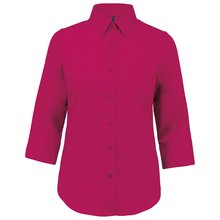 Camisa popelina media manga mujer Rosa XL