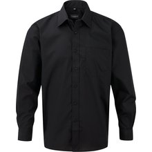 Camisa Popelina Polialgodón Hombre Negro XL