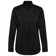 Camisa sarga manga larga chica Negro XS