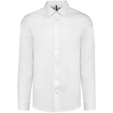 Camisa tejido oxford de manga larga Blanco 4XL