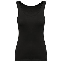 Camiseta 100% algodón de tirantes mujer Negro XS