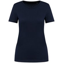 Camiseta de algodón de calidad para mujer Azul XS