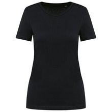 Camiseta de algodón de calidad para mujer Negro XS