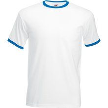 Camiseta de algodón con cuello contrastado Blanco M