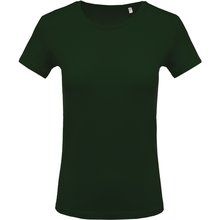 Camiseta algodón cuello redondo mujer Forest Green XS