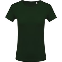 Camiseta algodón cuello redondo mujer Verde XS