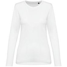 Camiseta algodón de manga larga mujer Blanco XL