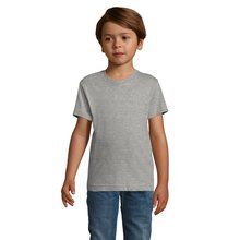 Camiseta Algodón Niño Cuello Elástico Gris M