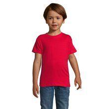 Camiseta Algodón Niño Cuello Elástico Rojo XXL