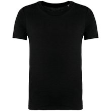 Camiseta algodón orgánico infantil Negro 6/8 ans