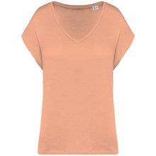 Camiseta algodón orgánico mujer holgada Apricot S