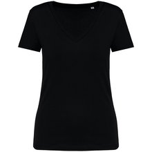 Camiseta algodón orgánico mujer Negro XS