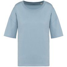 Camiseta algodón orgánico oversize mujer Aquamarine XXS/XS