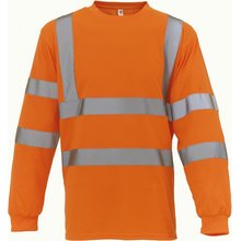 Camiseta alta visibilidad manga larga Naranja M
