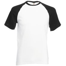 Camiseta de Béisbol Cuello y Mangas Contrastadas White / Black S