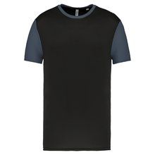 Camiseta bicolor adulto poliéster Black / sporty grey XS