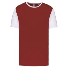 Camiseta bicolor adulto poliéster Rojo M