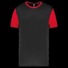 Camiseta bicolor infantil Black / Sporty Red 4/6 ans