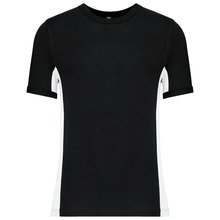 Camiseta bicolor manga corta Negro M