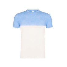 Camiseta Bicolor Unisex Azul pastel M