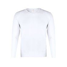 Camiseta Blanca Manga Larga Algodón Blanco L