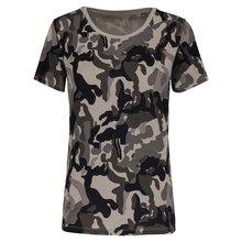 Camiseta camuflaje mujer algodón Diseño / Gris XS