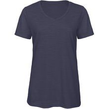 Camiseta chica cuello de pico Azul M