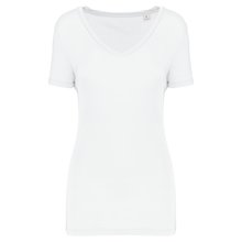 Camiseta chica cuello de pico Blanco XS