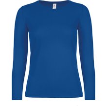 Camiseta clásica manga larga mujer Azul XS