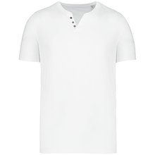 Camiseta cuello 3 botones Blanco 4XL