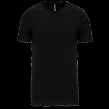 Camiseta cuello de pico Color jaspeado Negro S