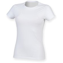 Camiseta cuello redondo mujer algodón Blanco S