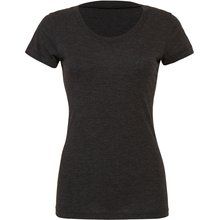 Camiseta cuello redondo mujer Charcoal Black Triblend S