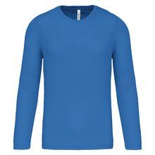 Camiseta de deporte secado rápido manga larga Aqua Blue XS