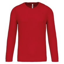 Camiseta de deporte secado rápido manga larga Rojo XL