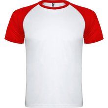 Camiseta Deportiva Bicolor Blanco/rojo 12