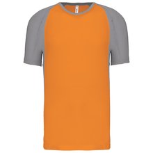 Camiseta deportiva bicolor manga corta Naranja L