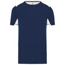 Camiseta deportiva bicolor unisex Azul L