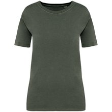 Camiseta efecto lavado de mujer Verde S