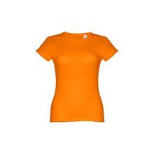 Camiseta Entallada Algodón Mujer Naranja L