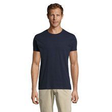 Camiseta Entallada Hombre Algodón Azul Marino XL