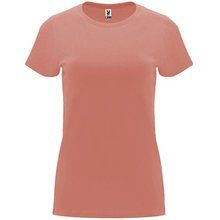 Camiseta entallada de manga corta con cuello redondo NARANJA CLAY 2XL