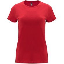 Camiseta entallada de manga corta con cuello redondo Rojo 2XL