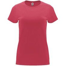 Camiseta entallada de manga corta con cuello redondo ROJO CRISANTEMO XL