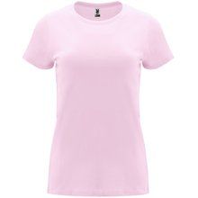 Camiseta entallada de manga corta con cuello redondo Rosa Claro S