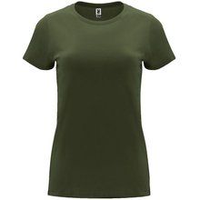 Camiseta entallada de manga corta con cuello redondo VERDE AVENTURA S