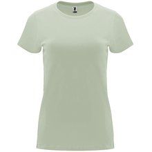 Camiseta entallada de manga corta con cuello redondo VERDE MIST L